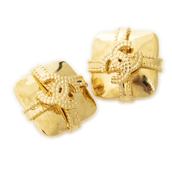Chanel Jewelry - Chanel CC Diamond-shaped Clip On Earrings